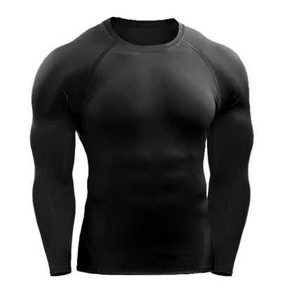 Compression Long Sleeve T Shirt Men Elastic Training T-shirt Gym Fitness Workout Tights Sport Jersey Athletic Running Shirt Men