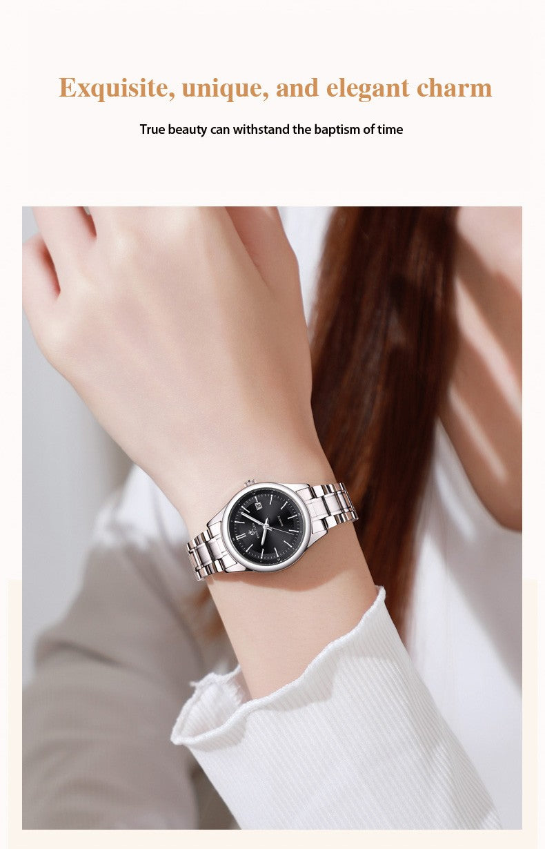 ERNIE KLEIN Women’s Watch Luxury Gold Watch OriginalDate Week Stainless Steel Waterproof Luminous Elegant Dress Ladies' Watches