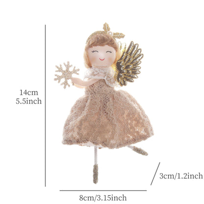 2024 New Year Gift Cute Christmas Angel Doll Xmas Tree Ornament Noel Deco Christmas Decoration for Home Natal Navidad 2023 Decor
