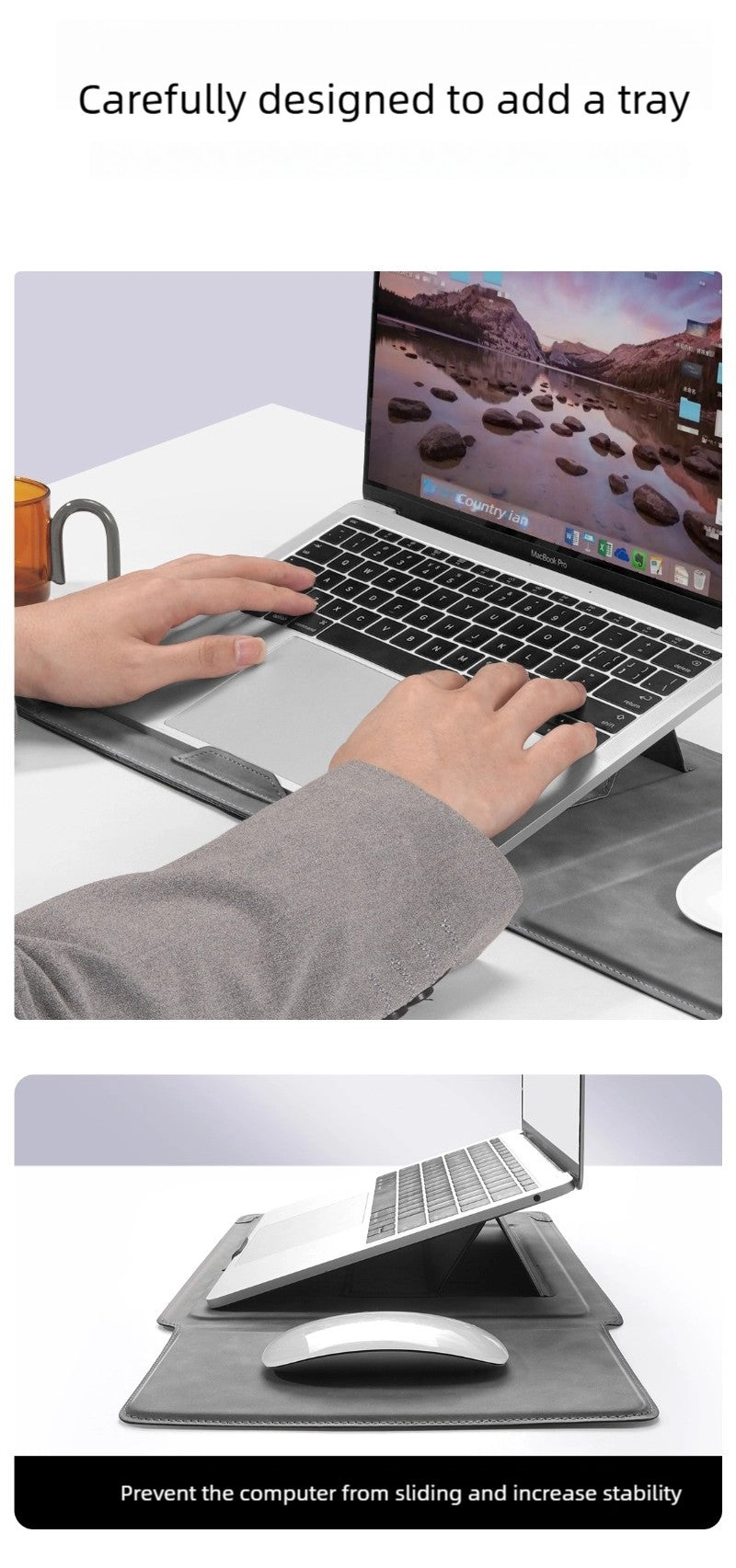 Laptop Sleeve Case 13 14 15 15.6 16Inch For Huawei HP DELL Bag For Macbook Air Pro 13 13.6 M4 Notebook Case with stand Men Women