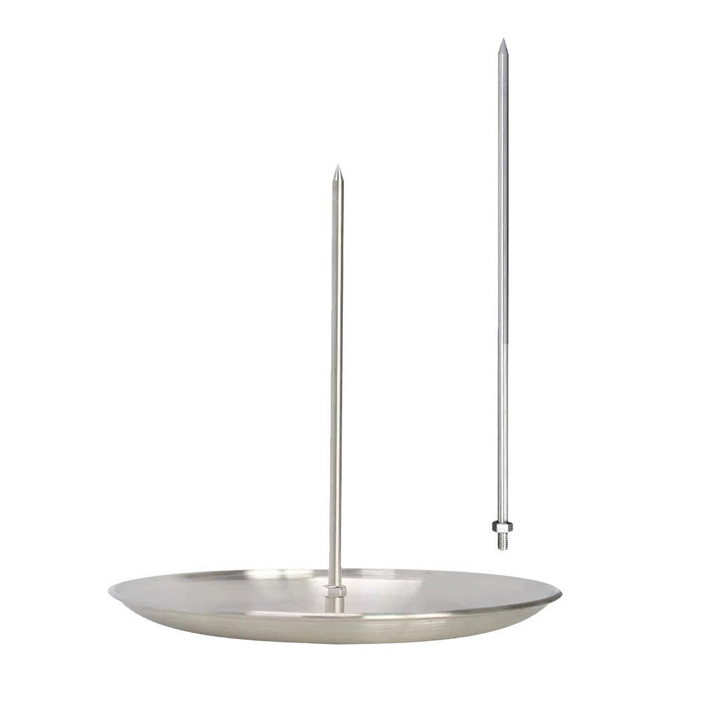 Stainless Steel Barbecue Grilling Rack for Steak Beer Metal Vertical Skewer Grilling Replacement Spikes with Handle Accessories