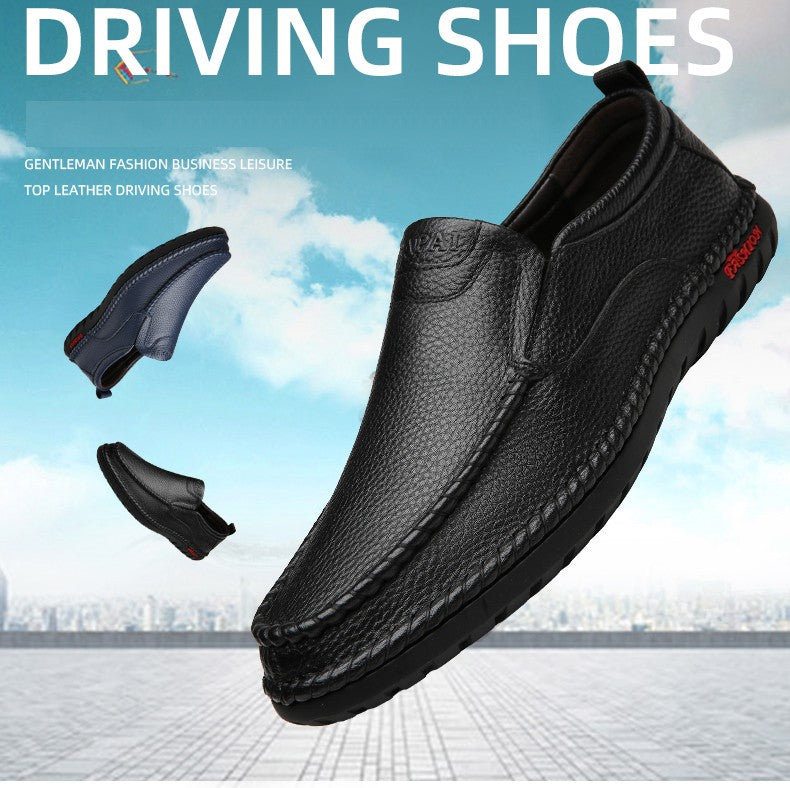 High Quality Leather Men Casual Shoes Breathable Mens Loafers Italian Luxury Brand Formal Mens Dress Shoes Slip-on Driving Shoes