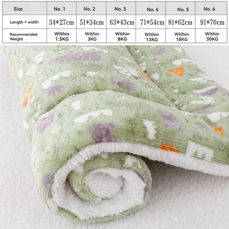 Tapete para animais de estimação de flanela macia cama de cachorro inverno engrossar cobertor quente para cães e gatos filhote de cachorro dormir capa toalha almofada para cães pequenos médios grandes