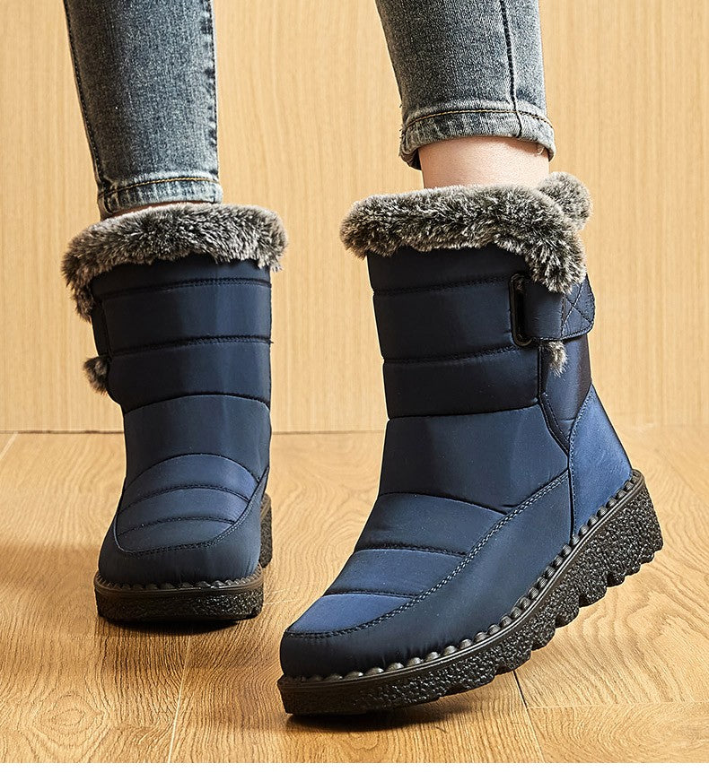 Women's Boots 2025 Trend Winter Shoes For Woman Winter Boots Ankle Low Heels Botas Mujer Waterproof Snow Boots With Fur Shoes