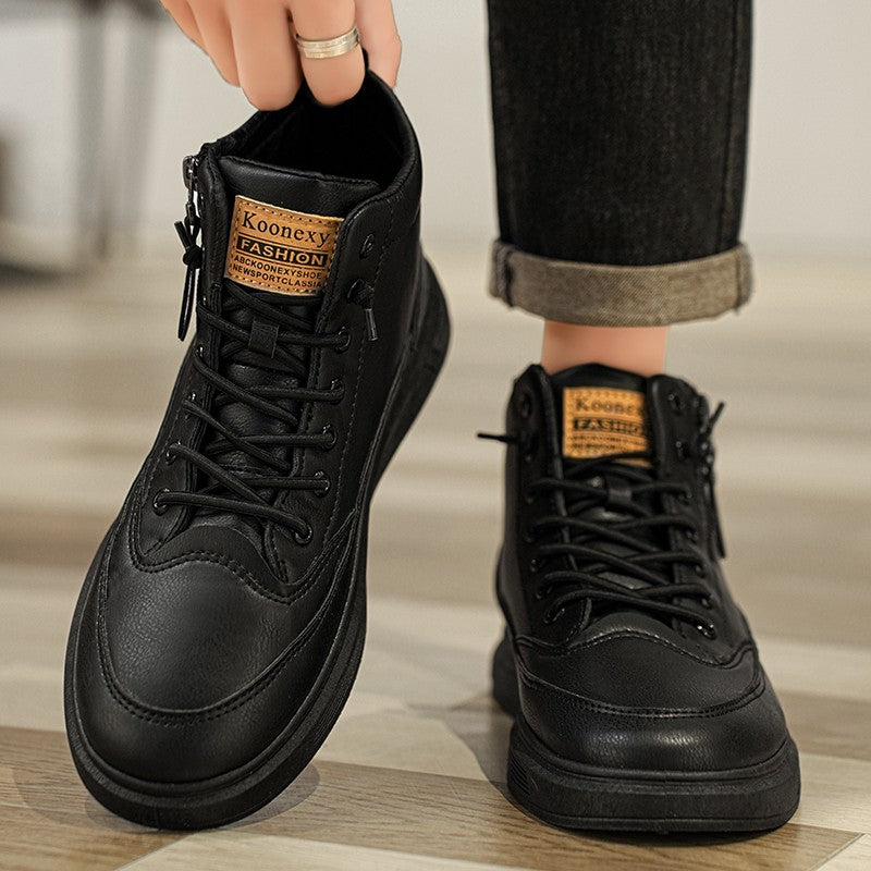 Versatile and trendy high-top shoes, white sneakers, outdoor light and casual shoes, student sports shoes, men's running shoes