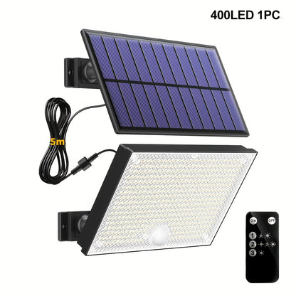 New 400LEDS Solar Lights Outdoor Motion Sensor Solar Security Lights 3 Modes Garden Light Waterproof Solar Powered Light Yard Sh