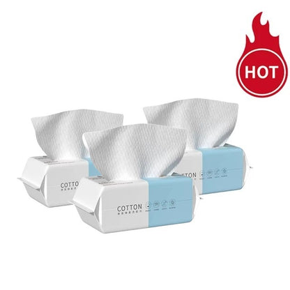 Extra Thick Disposable Facial Towels - Gentle and Absorbent Cotton Makeup Remover Wipes