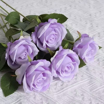 1~20pcs Artificial rose decoration Red rose Realistic artificial flowers Fake flowers Wedding dining table home decoration