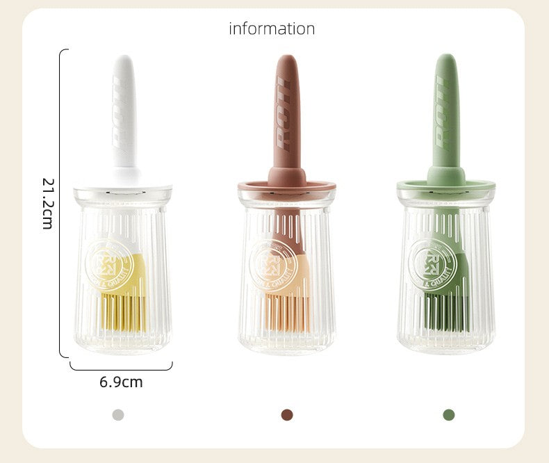 Silicone Oil Brush Temperature Resistant Oil Bottle Baking Pancake Barbecue Cooking Olive Oil BBQ Grilling Kitchen Gadget
