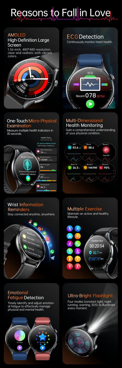 XIAOMI 704505 Novo Smartwatch ECG+PPG Preciso Ácido Úrico Lipídios Pressão Análise Corporal Smartwatch Masculino Chamada BT NFC