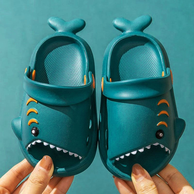 Children Sandals Kids Cartoon Shark Summer Toddler Boys Girls Soft Sole Baby Shoes Anti-Slip Slippers