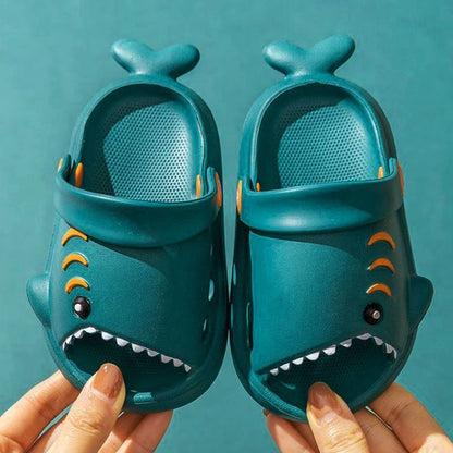 Children Sandals Kids Cartoon Shark Summer Toddler Boys Girls Soft Sole Baby Shoes Anti-Slip Slippers