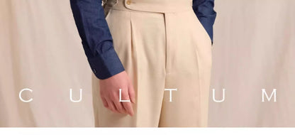 CULTUM Pure Cotton Italian Sle Men's Long Sve Slim Fit Casual Busin irt Classic k Button Collar Denim irt