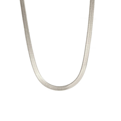 Colar Masculino Hip Hop Snake Chain Nova Moda Aço Inoxidável Cor Prata Acessórios de Joalheria Presente de Festa