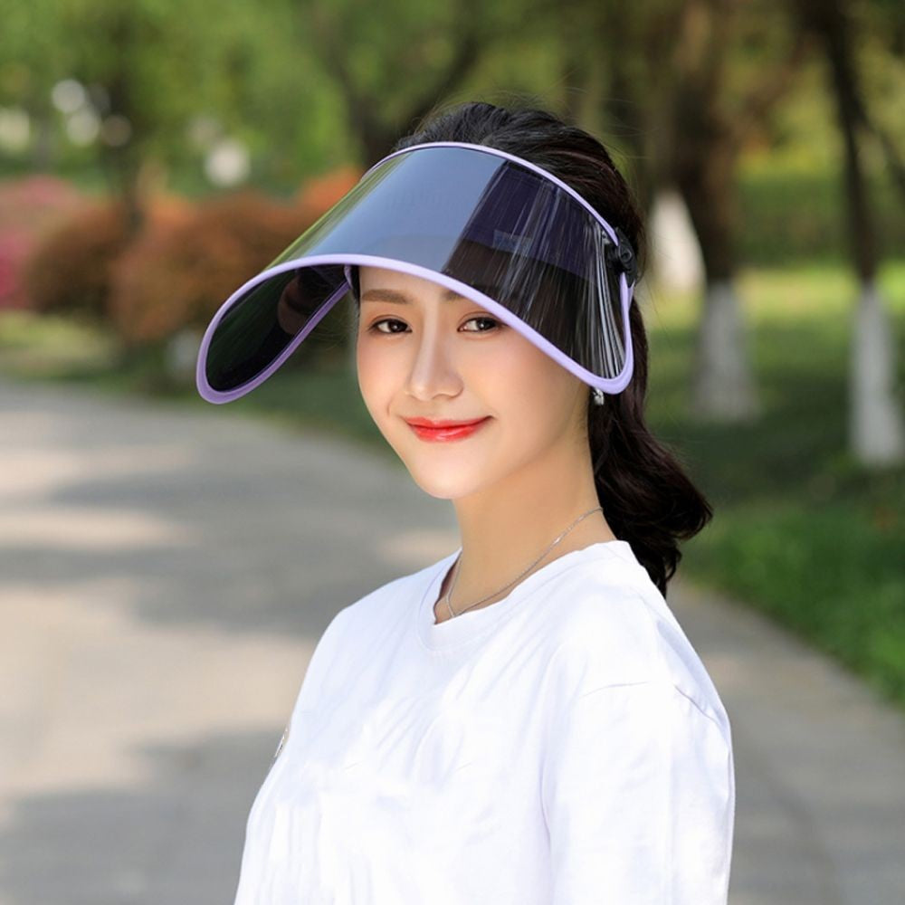 Summer Large Lens Sun Hat Outdoors Sport Anti-UV Visor Face Cover Shield Foldable Portable Men Women Empty Top Hat