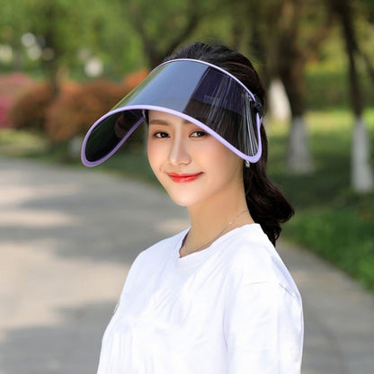 Summer Large Lens Sun Hat Outdoors Sport Anti-UV Visor Face Cover Shield Foldable Portable Men Women Empty Top Hat