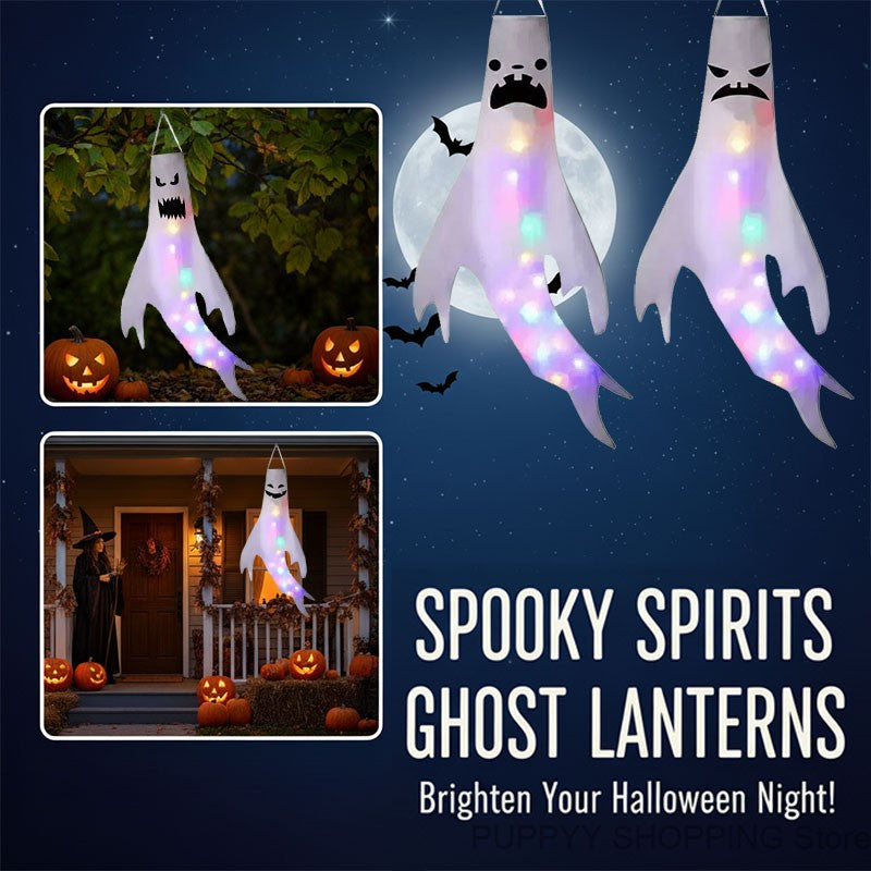 Halloween Decoration, Ghost Wind Tunnel Ghost Pendant, Halloween Party Venue DIY Decorations, Home Scary Ghost Festival Hanging