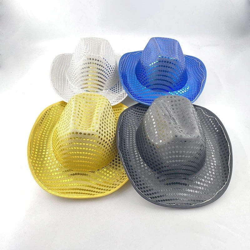 Chapéu de caubói/caubói com LED pisca-pisca, chapéu que brilha, festa de carnaval, homens, mulheres, despedida de solteira, suprimentos de casamento