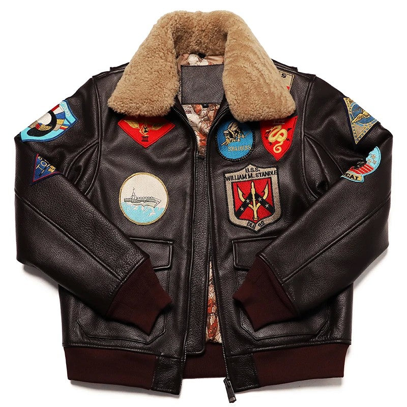 Military Clothing G1 Flight Jacket Thickening Quilted100% Cowhide Leather Jackets Men Coat Winter Overcoat M212 Dropshipping