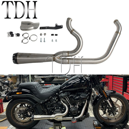 Motorcycle Exhaust Muffle Middle Link Pipe Mid-control Exhaust System For Harley Softail Street Bob Standard FXST FXBBS FXBB 18+