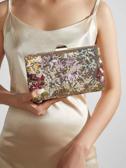 Women's Bag Trend 2025 New Chinese Style Embroidery Glitter Sequins Evening Bag Luxury Designer Clutch Bag Wedding Banquet Dress