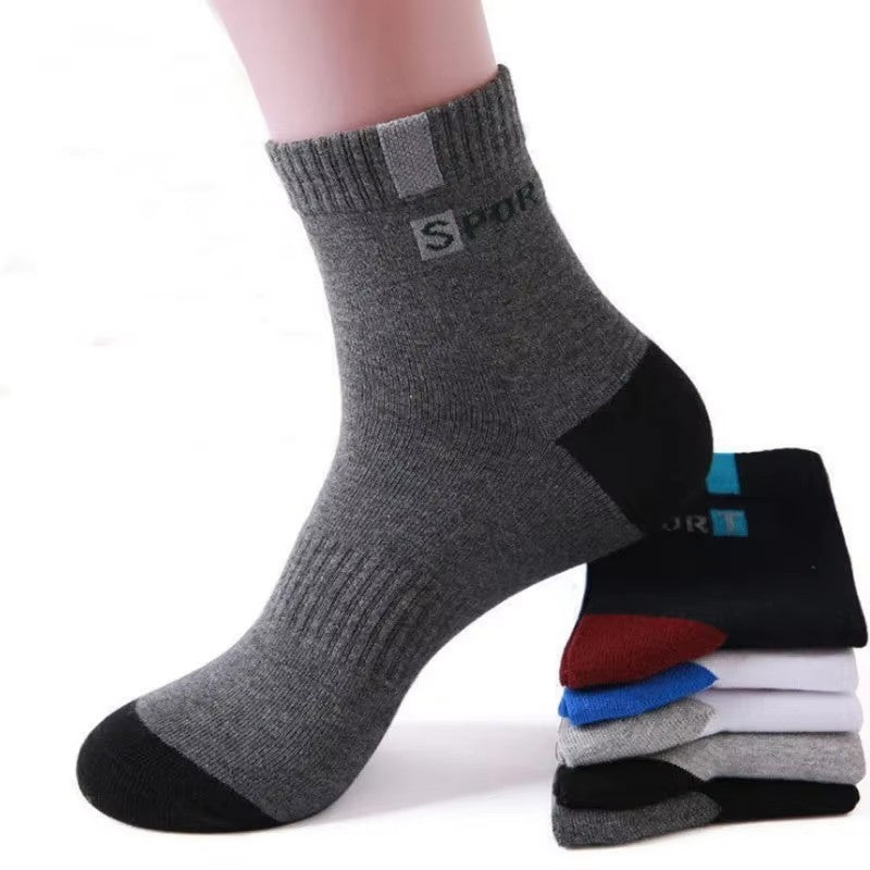5/10 Pairs Breathable Cotton Sports Stockings Men Bamboo Fiber Autumn Winter Men Socks Sweat Absorption Deodorant Business Sox