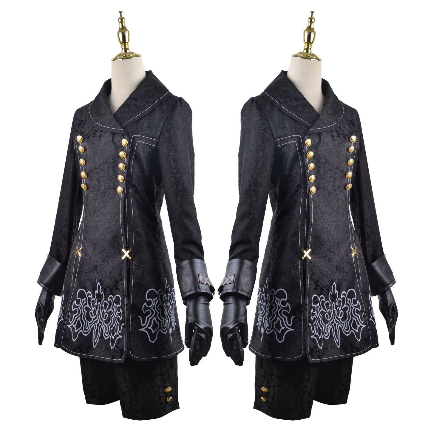 Anime Nier Automata Cosplay 9S Yorha 2B Cosplay Suit Male Women Outfit Wig Disguise Costume Plus Size Fancy Party Black Dress