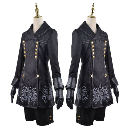 Anime Nier Automata Cosplay 9S Yorha 2B Cosplay Suit Male Women Outfit Wig Disguise Costume Plus Size Fancy Party Black Dress