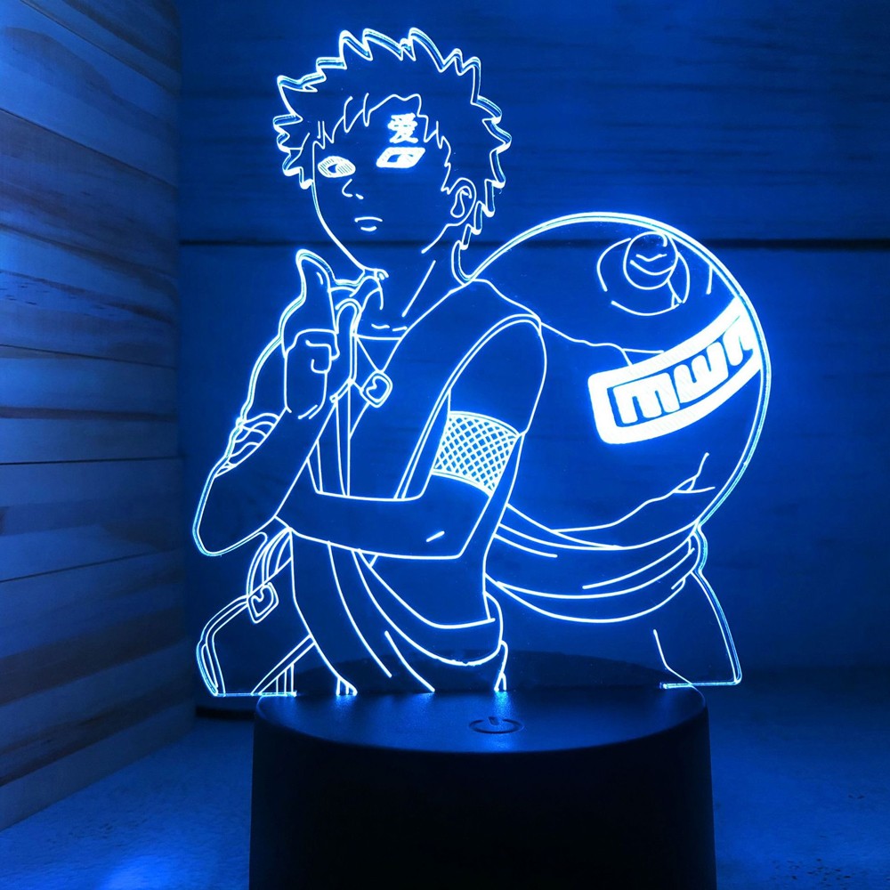 Anime Naruto Uzumaki LED Night Light Toys Akatsuki Kakashi Hatake Kid Bedroom Nightlight Itachi Uchiha 3D 7/16 colors Lamp Decor