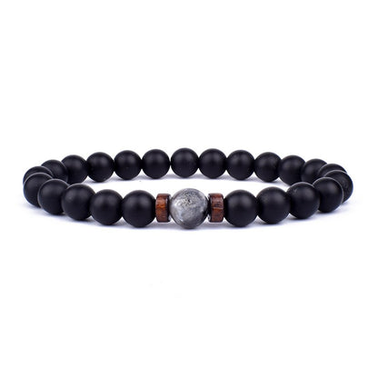 Pulseira de Pedra Vulcânica para Homens Lava Madeira 8mm Contas Pulseira Buda Tibetano Corrente de Pulso Feminina Masculina Jóias Presente Novas Pulseiras