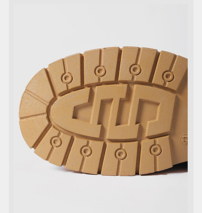 Men's Boots Autumn New High Top Workwear Boots British Style Korean Version Thick Soled Lace Up Anti Slip Warm Men Boots