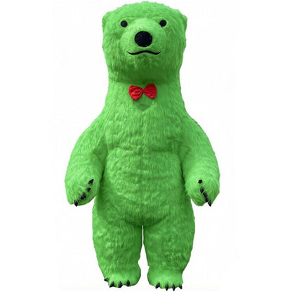 Giant inflatable cartoon doll costume, polar bear inflatable costume, funny street mascot, Halloween party, commercial role-play