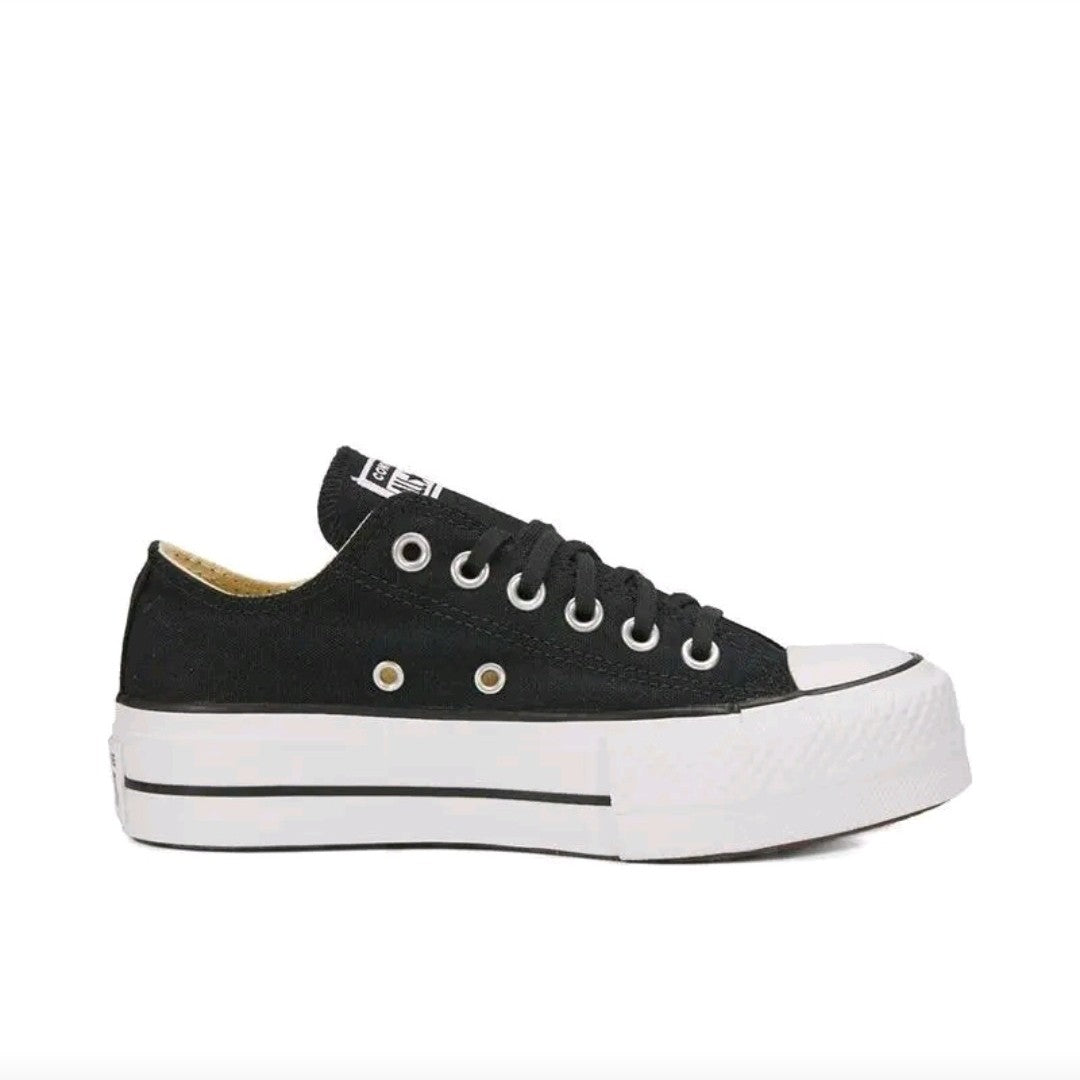 Converse All Star Lift Women's Skateboarding Shoes, Breathable, Classic Style, Chunky Sole Sneakers, Black