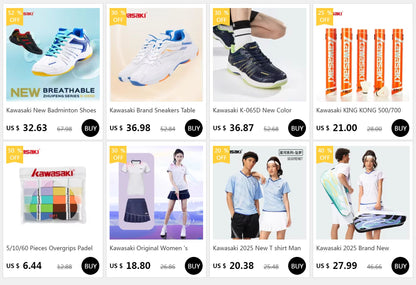 Kawasaki K-065D New Color Badminton shoes Man Women Anti-torsional Cushioning Men's Tennis Shoes For Training