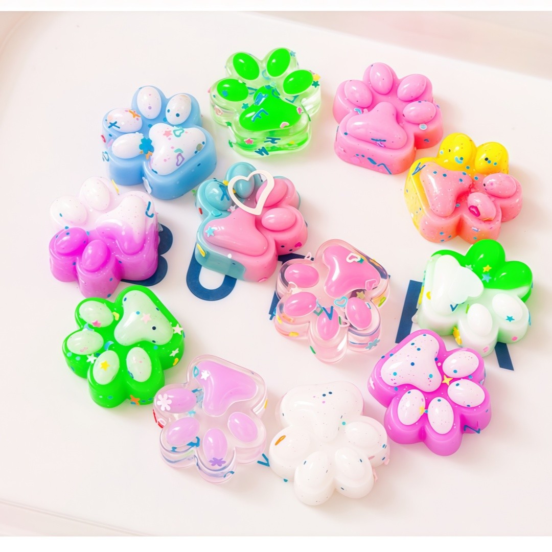 10-30Pcs Mini Cute Cat Claw Plush Pinch Fun Colorful Halloween Christmas Party Pack Fillers for Pressure Reduction Cartoon Style