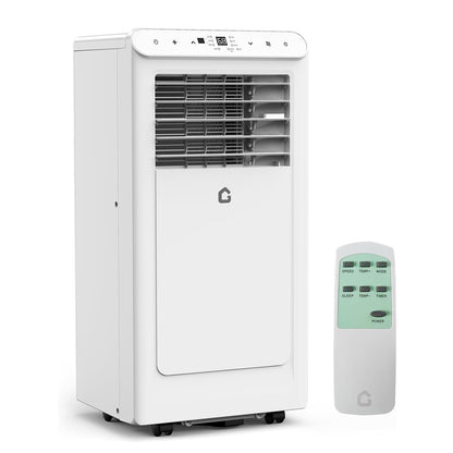 Ar Condicionado Portátil de 8.000/10.000 BTU, 3 em 1 Sem Duto, Unidade AC Portátil com Ventilador de Oscilação Automática e Kit para Janelas Incluído