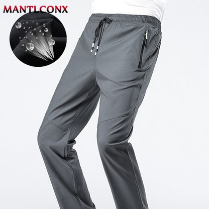 Calças Casuais Masculinas Respiráveis Secagem Rápida Reta Cós Elástico Jogger Moletom Coreano Clássico Esportivo Plus Size 4XL 5XL