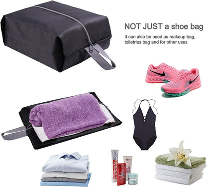 2 or 4 Pack Portable Nylon Waterproof Shoe Storage Bags with Zipper Closure for Men and Women Travel or Family Item Organize