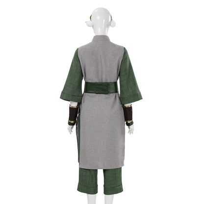 Toph Beifong Cosplay Costume Avatar of Last Airbender Live-action Gray Uniform Vest Tops Pants Outfits Halloween Carnival Suits