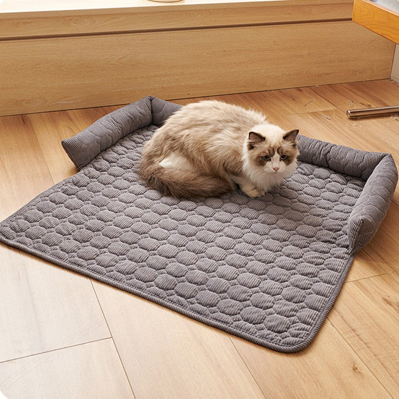 Inverno Quente Cama de Cachorro Sofá Capa Cobertor Super Macio Almofada Tapete para Cães Pequenos Travesseiro de Pescoço de Pelúcia Ninho de Gato Cama Para Perros