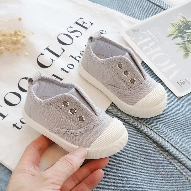 New Children's Low Cut Canvas Shoes Breathable Boys' Cloth Shoes Fashion Girls' Casual Shoes Colored Biscuit Shoes