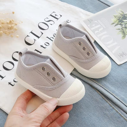 New Children's Low Cut Canvas Shoes Breathable Boys' Cloth Shoes Fashion Girls' Casual Shoes Colored Biscuit Shoes