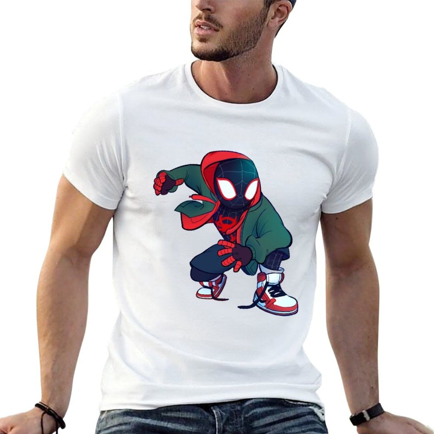 Miles T-Shirt men t shirt cotton 100% black cotton t-shirt plain for man package T-Shirt