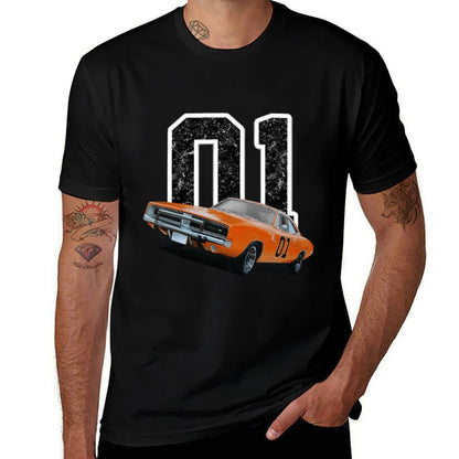 General Lee T-Shirt black cotton t-shirt plain for man package man t shirt heavy cotton T-Shirt
