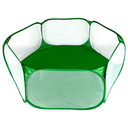 Portátil Pequena Gaiola para Animais de Estimação Transparente Tenda Gaiola para Gatos e Cães Cercado Dobrável Aberto para Cães Hamsters Coelhos Porquinhos-da-Índia