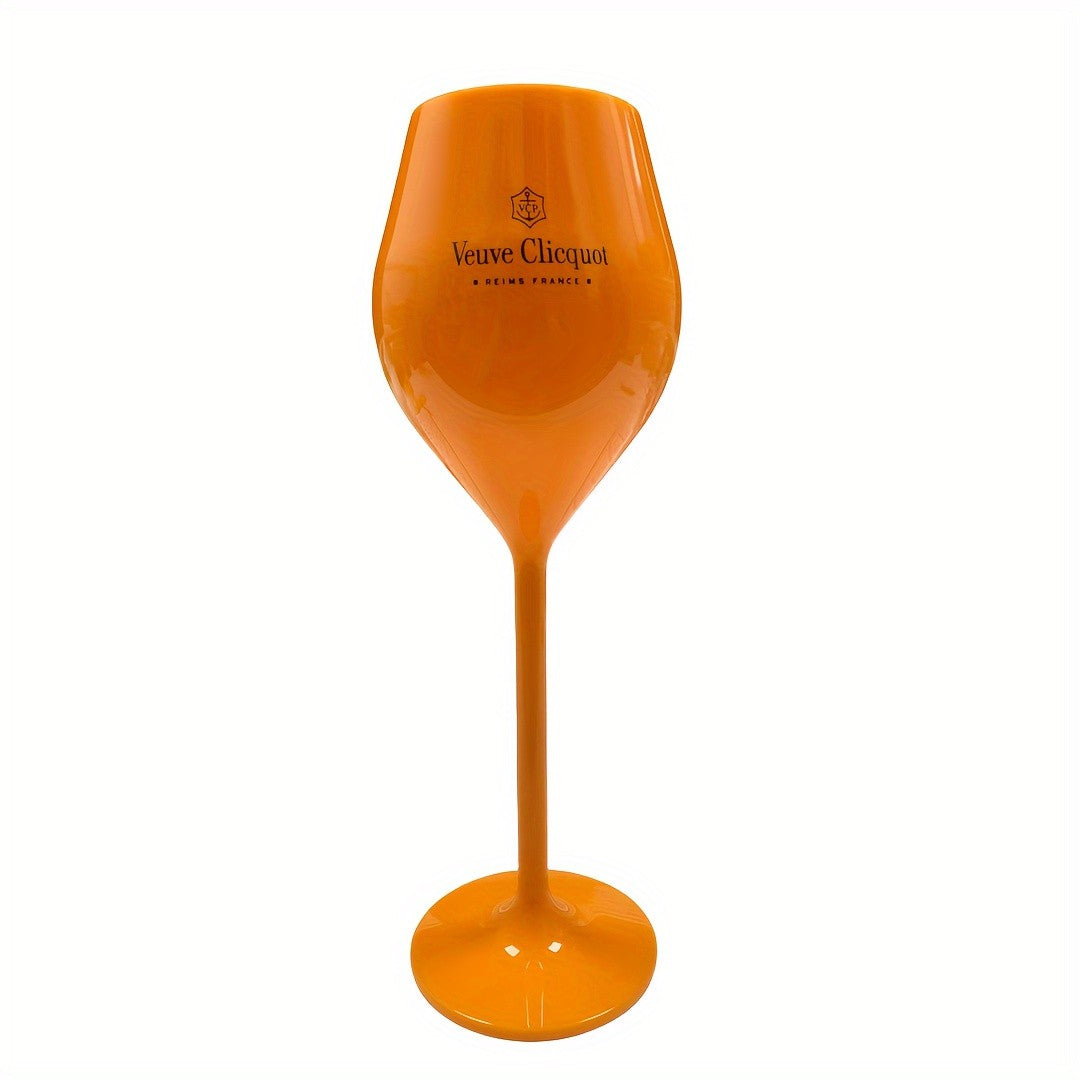 Conjunto de 2 taças de champanhe/vinho em plástico, estilo vintage, cor rosa alaranjado, 130ML (4.3oz)