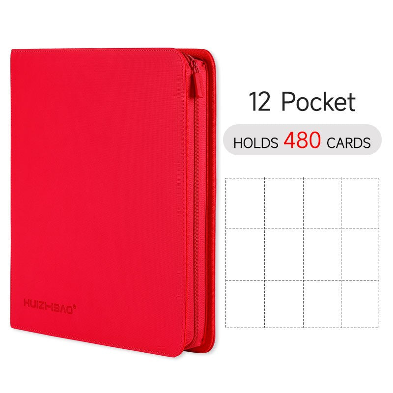 Fichário de Cartões com Zíper, 9/12 Bolsos, Álbum de cards de troca, Página de carregamento lateral durável para mtg tcg para pokemon para yugioh para futebol