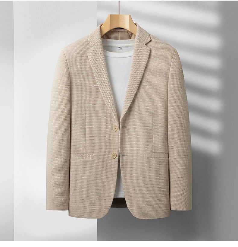 2025 Men's High-End Boutique Wool Suit Casual Business Top Coat Fashion Gentleman Party Four Seasons Elegant Tailored Suit