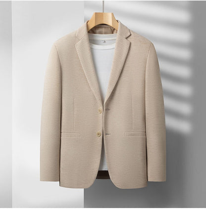 2025 Men's High-End Boutique Wool Suit Casual Business Top Coat Fashion Gentleman Party Four Seasons Elegant Tailored Suit