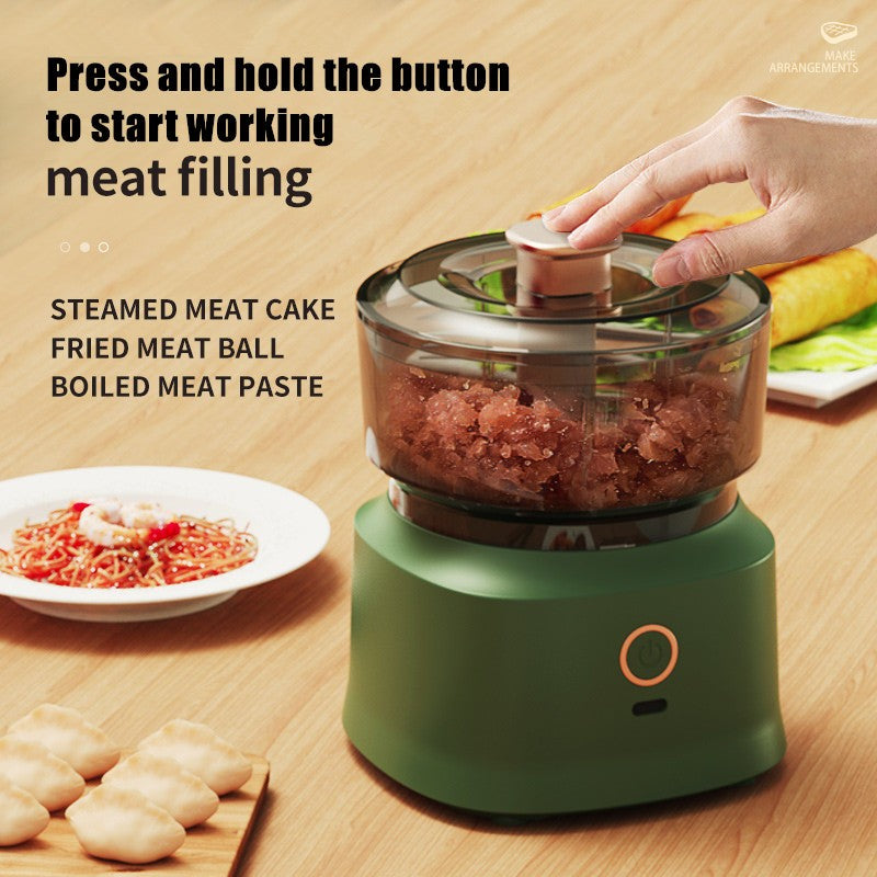 350ml Mini Processador Elétrico Sem Fio de Alho, Dupla Função, Para Purê de Alho, Recarregável Via USB, Triturador de Alimentos Para Cozinha, Moedor de Carne e Vegetais